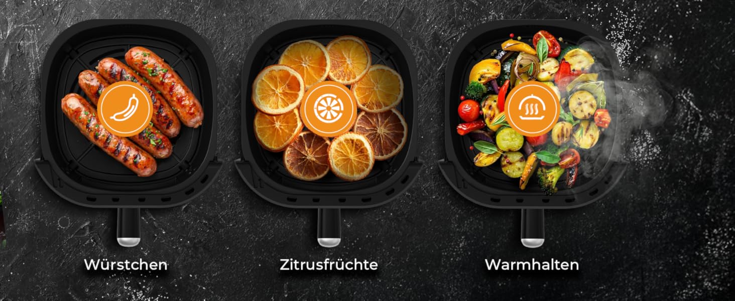 Balter Airfryer XL 5.5л Фритюрниця з оглядовим вікном HL-551T - 12 програм, рецепти