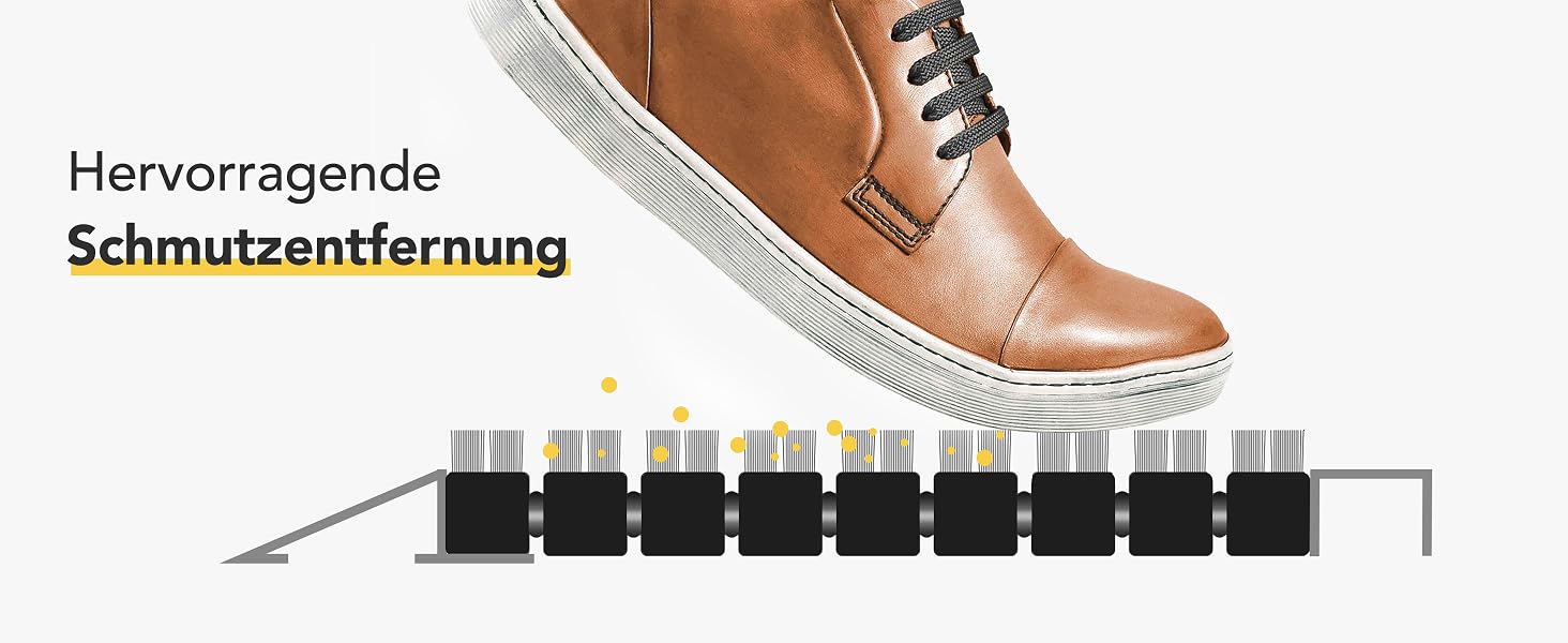 Килимок для вхідних дверей Floordirekt Power Brush 40 x 60 см, сірий — грязезахисний килимок для вулиці та приміщення