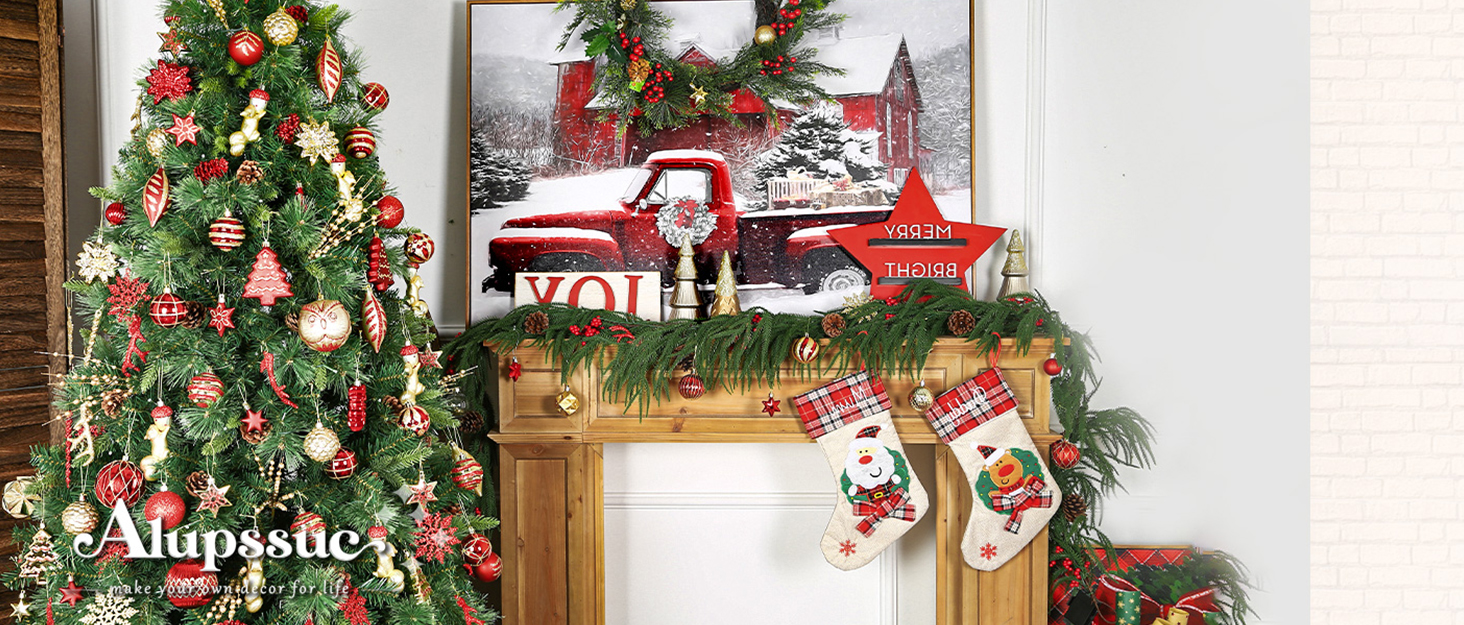 Набір прикрас на ялинку Alupssuc: 96 шт, білки, міцні золоті пластикові кулі, антична бронза