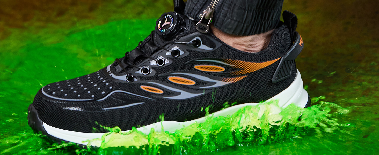 Черевики робочі, захисні для чоловіків та жінок. Легкі, спортивні, дихаючі, зі сталевим підноском. Розміри 36-46 EU, 46 EU. Колір: коричневий, на кнопці-фіксаторі.