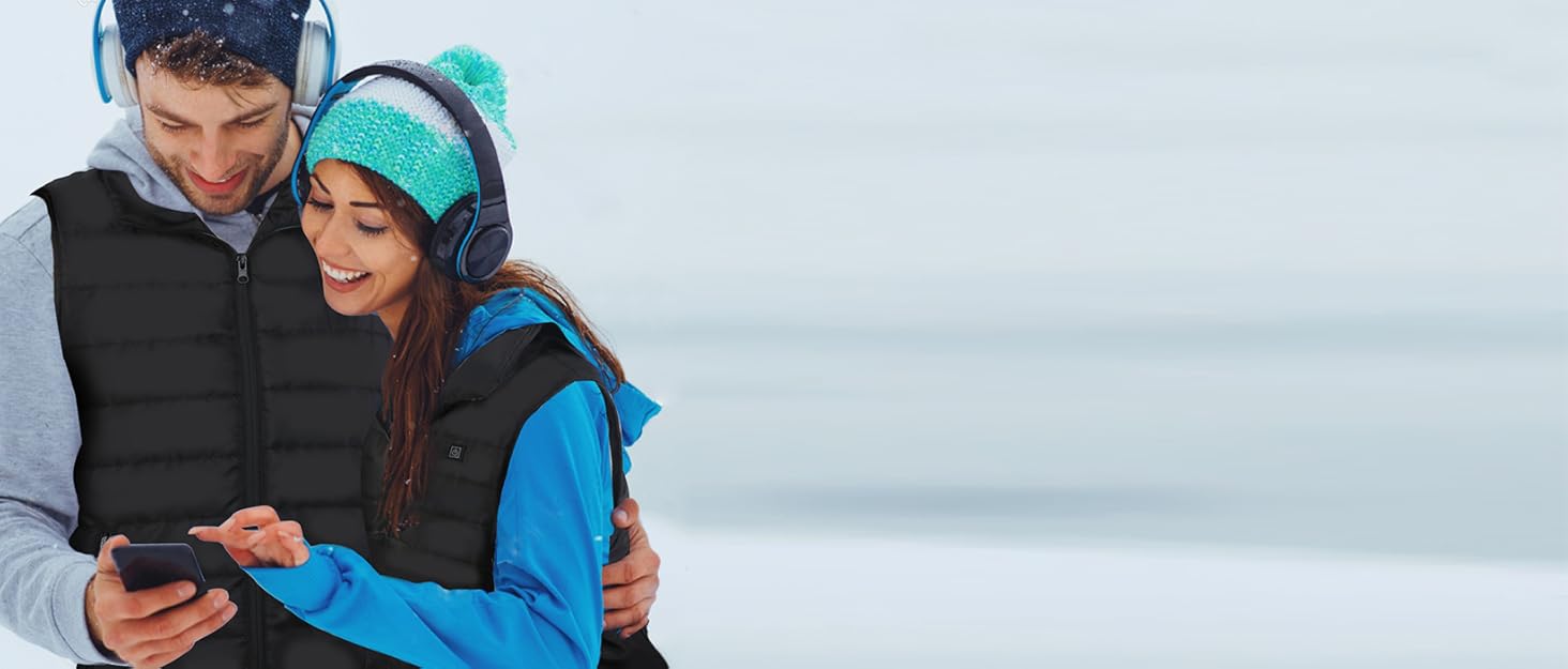 Електричні грілки Dr.Prepare для чоловіків та жінок, легкі, з 3 рівнями нагріву, 10 зонами нагріву, інтелектуальним керуванням, регульовані для активного відпочинку. Чорний колір (M, Чорний 1)