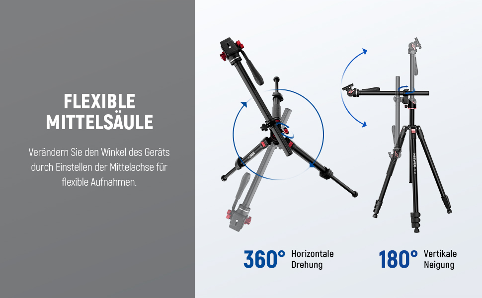 Штатив для камери NEEWER з моноподом, 72 дюйми, алюміній, міцна конструкція для DSLR, екшн-камер, відеокамер, кульковий голковий вушко 360°, платформа Arca-Swiss, максимальне навантаження 15 кг, серветка для очищення