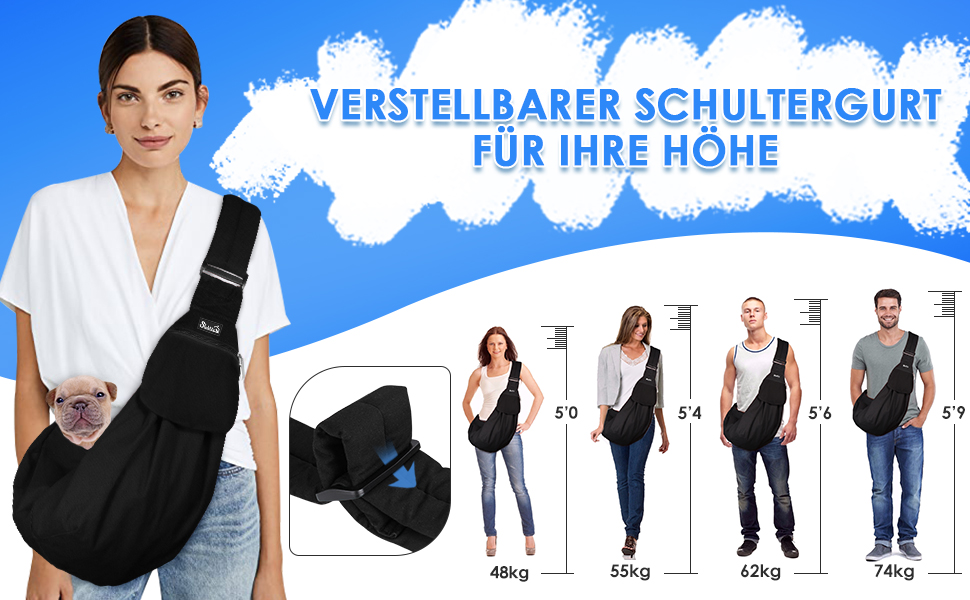 Сумка-переноска для собак SlowTon, чорна водонепроникна, M (для тварин 2,7-5,4 кг)