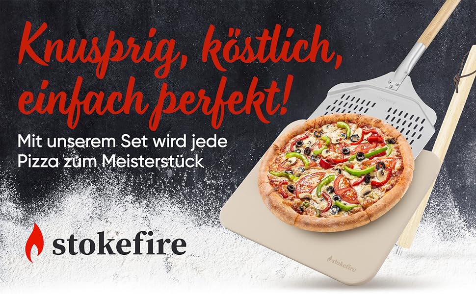 Велика лопата для піци STOKEFIRE, змінна довжина, преміум аксесуар для піцерії, для печі та гриля, підходить для XXL піц, алюмінієва піцешауфел для каменю