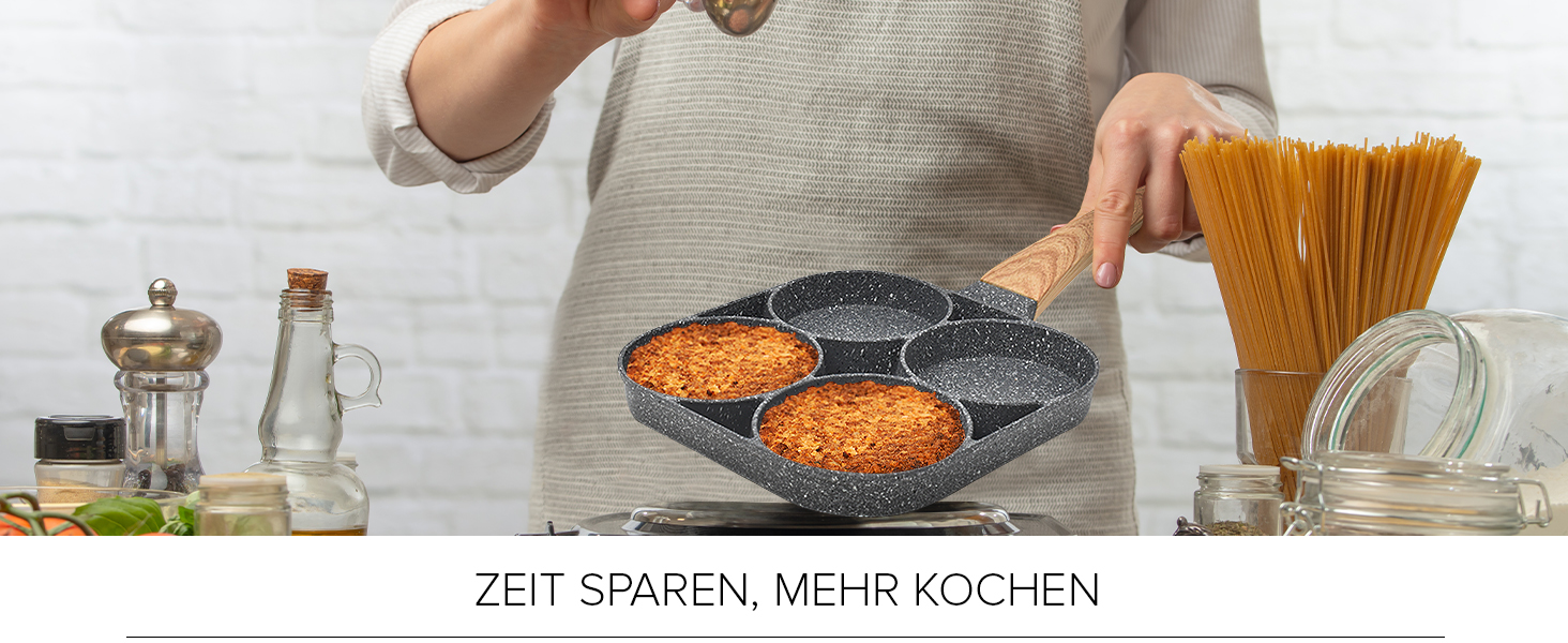 Пан для смаження Pancake Joeji's Kitchen з 4 відділеннями - антипригарне, для індукційних плит
