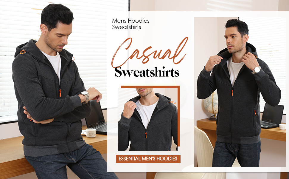 Чоловічий світшот з капюшоном CTU, фліс, на блискавці, розмір S-4XL, чорний