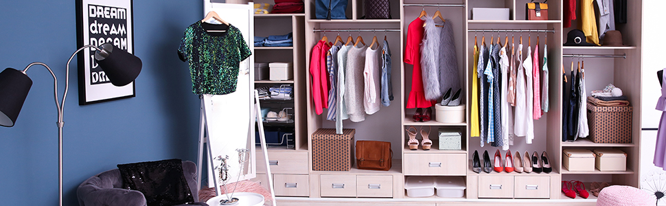 Органайзер для шафи Relaxdays з тканини, 6 відділень, 2 шухляди, сірий, 82x30x14,5 см