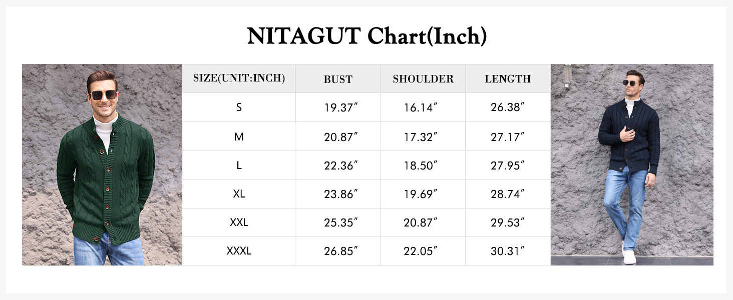 Чоловічий в'язаний кардиган NITAGUT, стильний зимовий, лаконічний, теплий, темно-синій