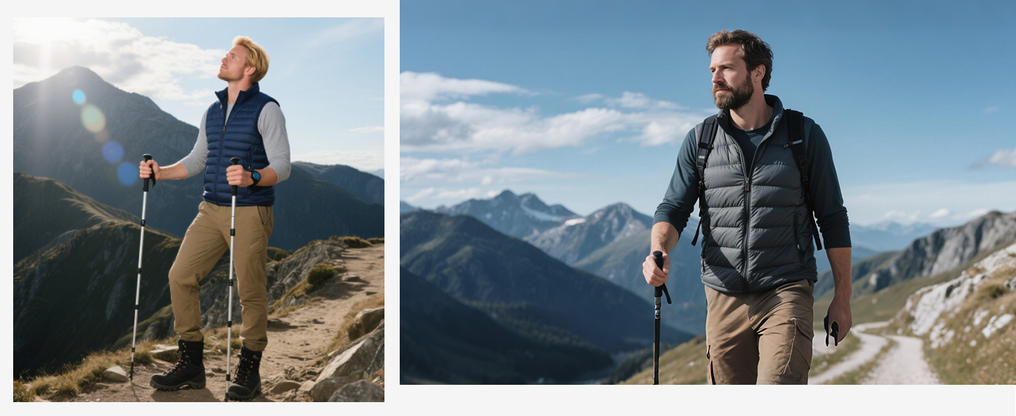 Little Donkey Andy Легка пухова жилетка для чоловіків, тепла безрукавка, outdoor-куртка для піших прогулянок, подорожей та бігу (S, Павіно-блакитний)