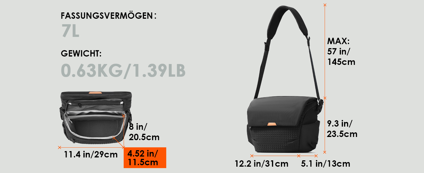 Водонепроникна сумка для камери Thorner - чорна, легка, з регульованим ременем