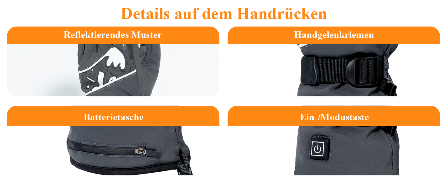 Нагріваючі рукавички Minthouz W13 з акумулятором 5V 5000mAh для чоловіків та жінок, з підтримкою сенсорного екрану та водонепроникним дизайном, для активного відпочинку