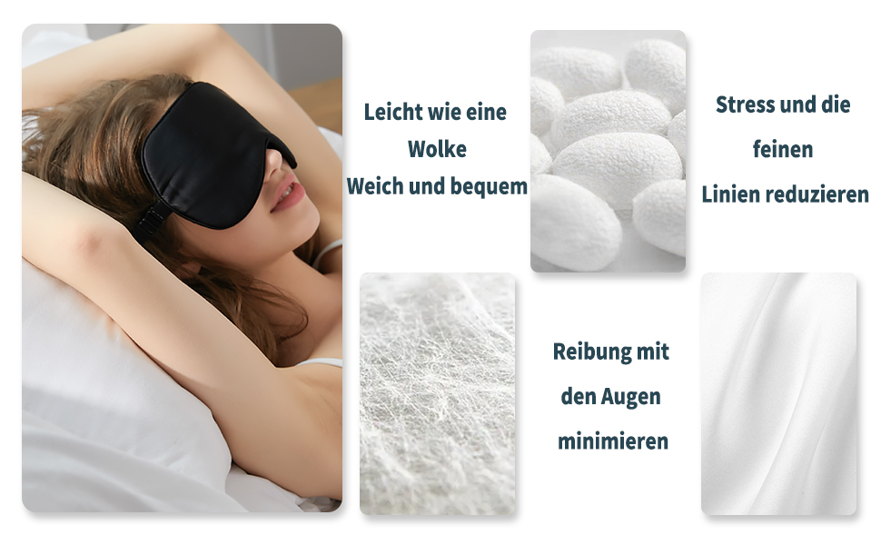 Набір 2 шт. Шовкові маски для сну OLESILK з регулюванням, 100% шовк тутового дерева, для жінок та чоловіків, унісекс, для дому та подорожей, чорний + чорний