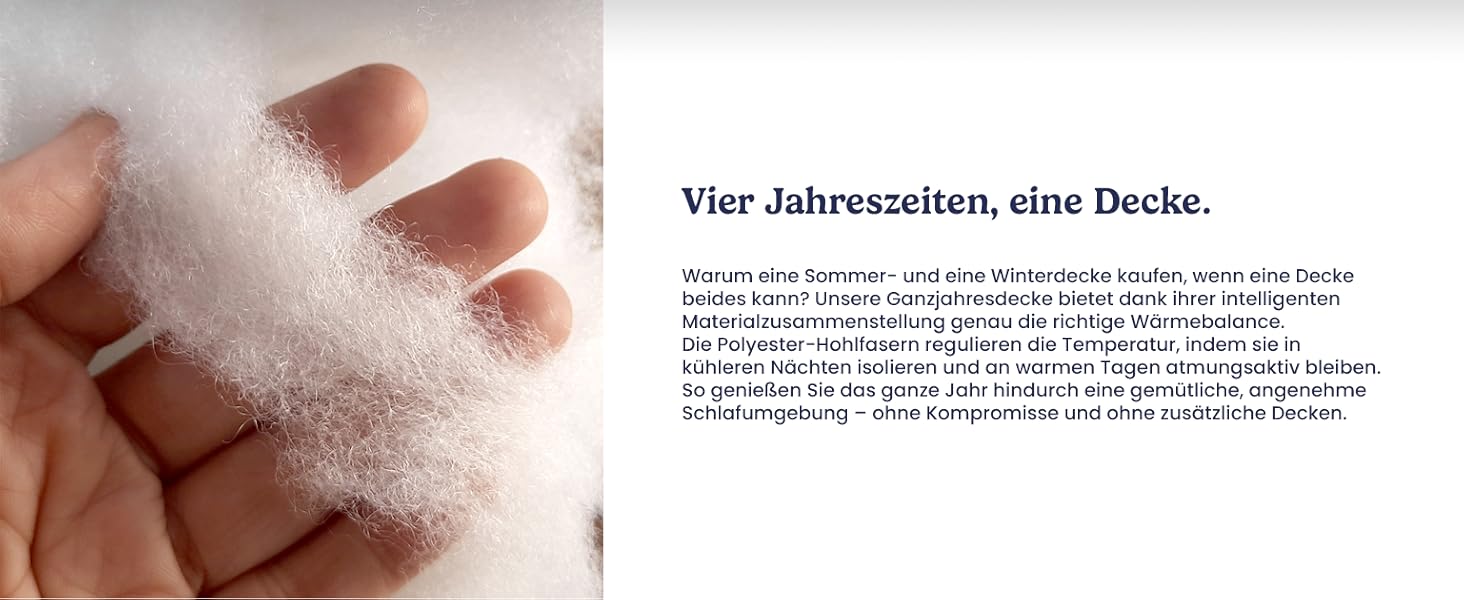 Пухова ковдра Gentle North 155x220/200x200 - для алергіків, м'яка, пухнаста, легкою літньою ковдрою, 60°C