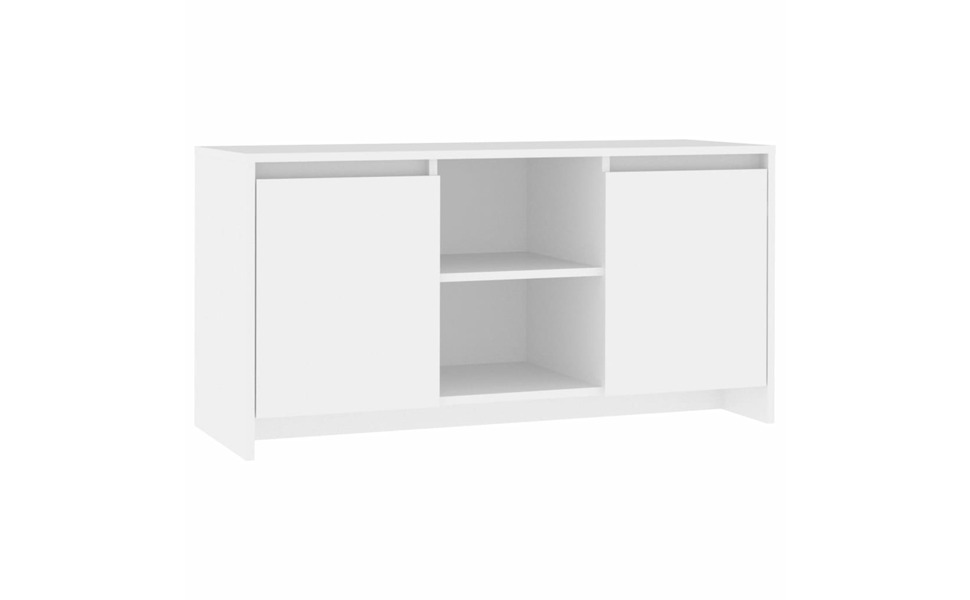Тумба під телевізор vidaXL з дверцятами і полицями, 102x37,5x52,5 см, дуб сонома, ДСП, ТВ комод, низька шафа для вітальні
