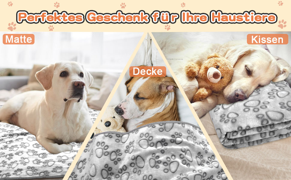 М'яка ковдра для собак та котів, 110x80 см (Сірий) - 1 шт. в упаковці