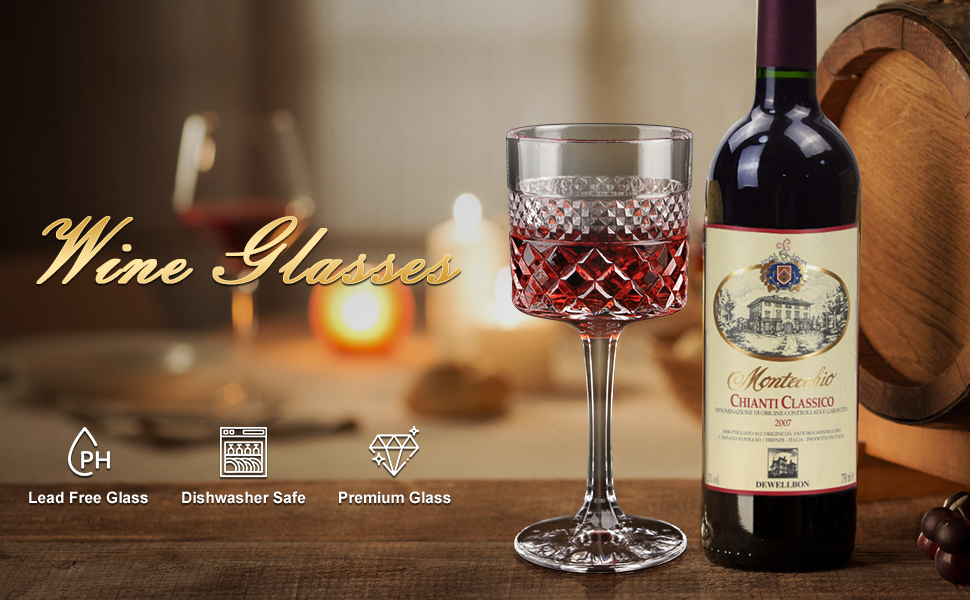 Набір келихів для вина 4 шт., 400 мл, великі кришталеві келихи, квадратні келихи для червоного вина з довгим ніжкою, подарунок на весілля/день народження, прозорі, 4 шт.