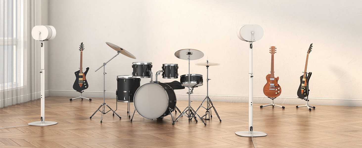 Регульовані підлогові стійки для акустики Sonos Era 100 та Era 300. Висота 74-99 см, міцна база, максимальне навантаження 5 кг (білий)