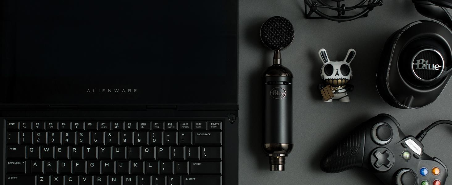 Мікрофон Blue Blackout Spark SL XLR з підставкою, конденсаторний, для запису, стрімінгу, подкастів, YouTube - чорний