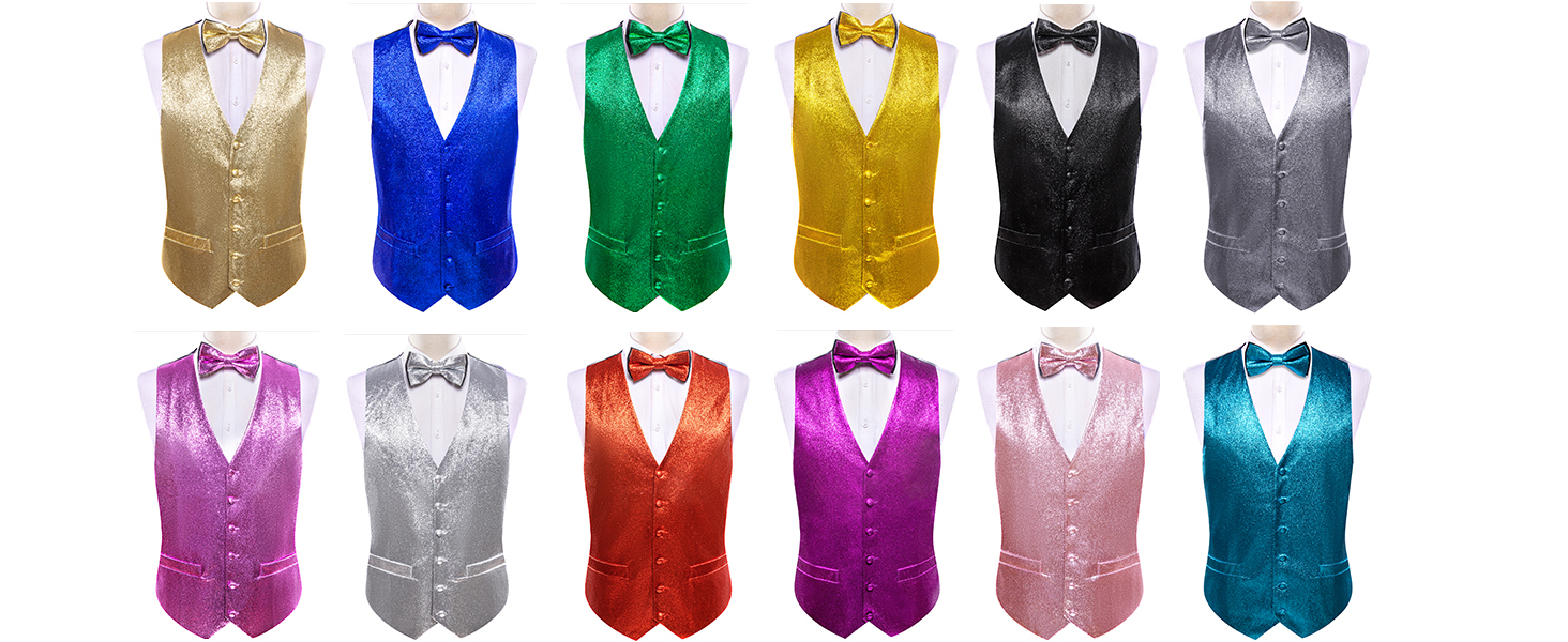 Блакитна жилетка для чоловіків Barry.Wang з паєтками, метеликом, комплект, блискуча, для вечірок, фестивалів, дискотек, випускного, XL