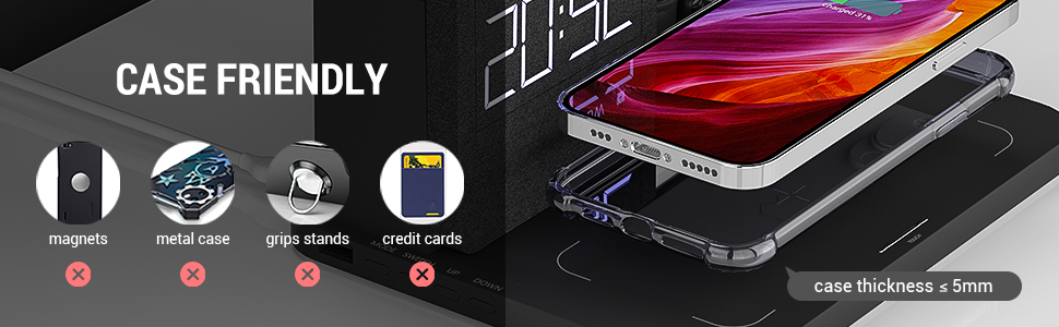 Бездротовий зарядний пристрій COLSUR 3 в 1: зарядка, нічник, будильник. Підходить для iPhone 16/15/14/13/12/11/X/8 Pro Max/Mini/Plus (Чорний)