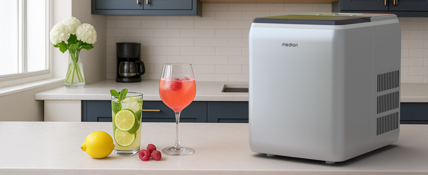 Машина для приготування льоду MEDION MD11960: кубики, подрібнений лід, 2 л бак, самоочищення