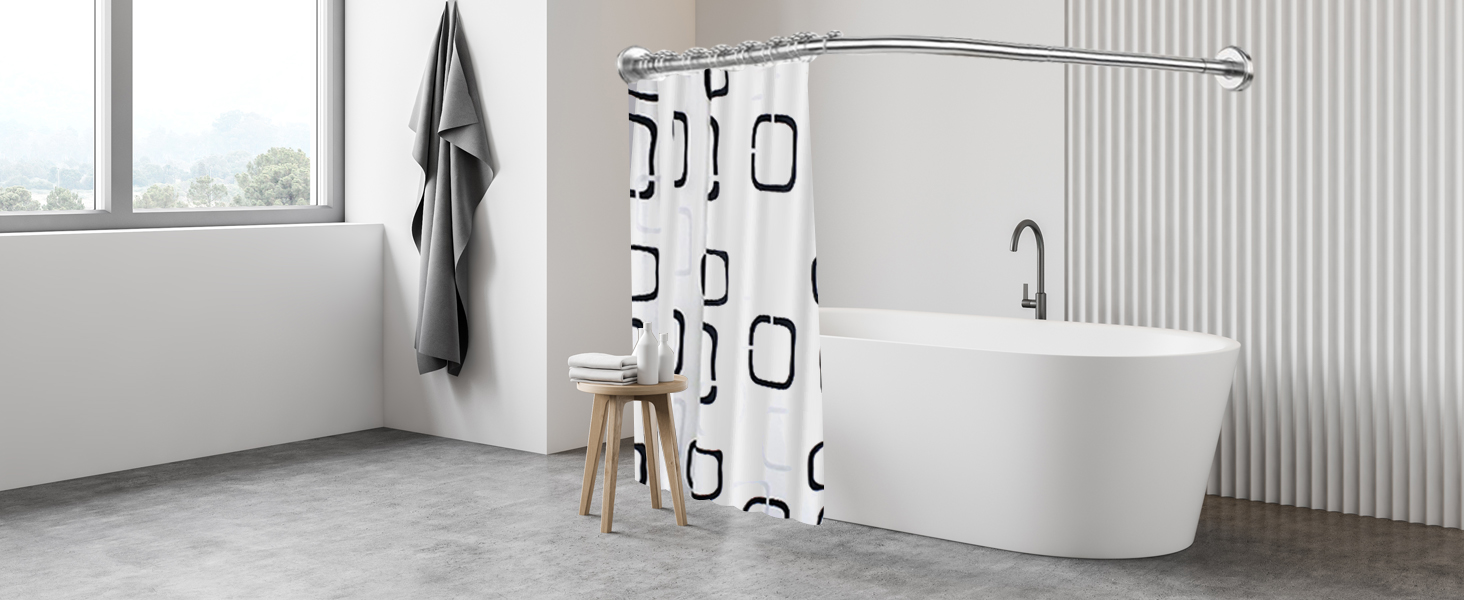 Штанга для душу U-подібної форми uyoyous, 85-120 см, не потребує свердління, з нержавіючої сталі 304, для ванної кімнати/душу