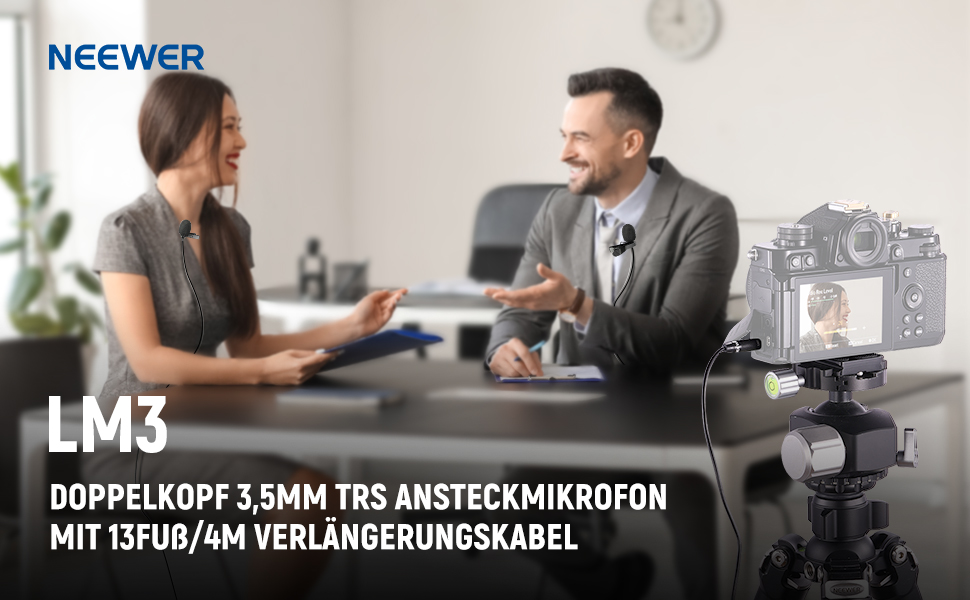 NEEWER Мініатюрний USB-C Лавалер Мікрофон 2 шт. для iPhone 16 15 Pro Max, Android, планшетів, ПК - omnidirektionales Kondensator Mikrofon з кабелем 2м