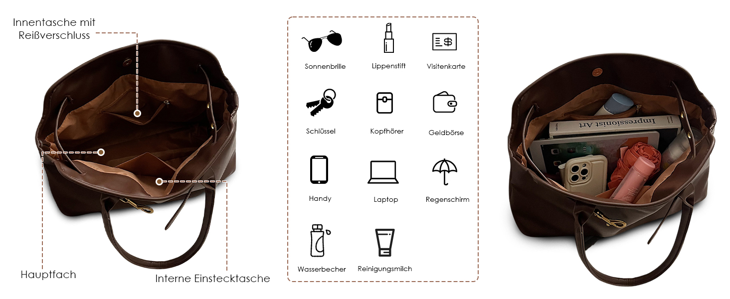 Жіноча сумка-шопер Unisoul з натуральної замші, велика містка сумка для коледжу, роботи, школи, подорожей, шопінгу, повсякденного використання, колір кави