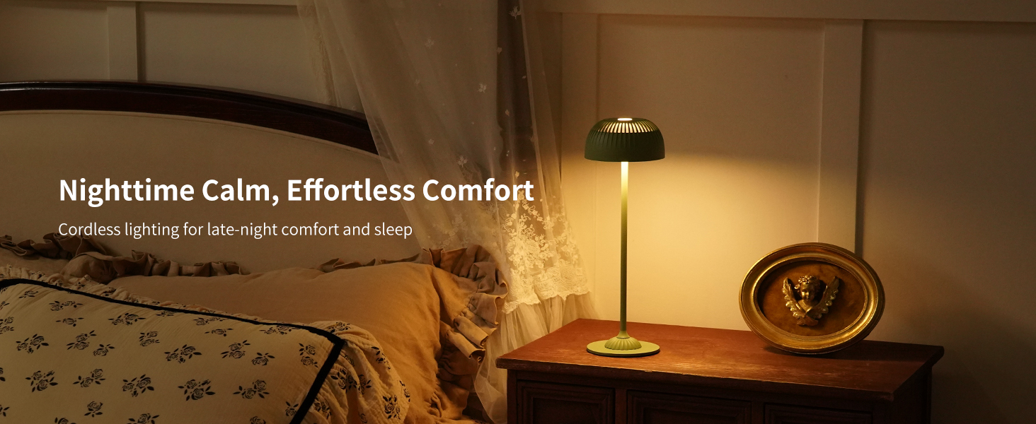 Світлодіодна настільна лампа бездротова LED для вулиці та дому, димована, з акумулятором 5200mAh, IP54, чорна (2 шт)