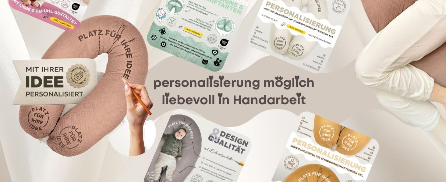 Подушка для вагітних та годування Sei Design XXL з муслінової тканини, ергономічна, для сну на боці, комфортна для дорослих, чохол з 100% органічної бавовни (джерсі, пастельно-рожевий, 190x30 см)