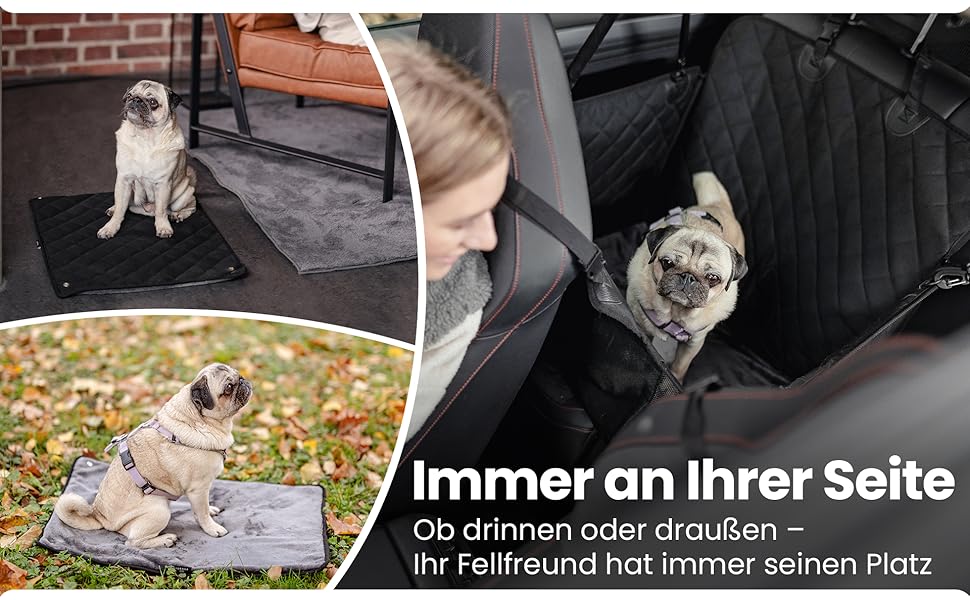 Автокрісло для собак 2GOODz з плюшевою підстилкою - безпечні ремені, водонепроникне та міцне