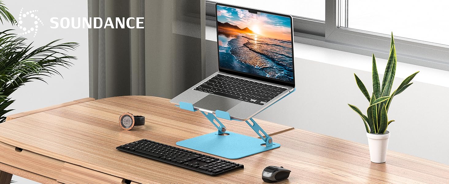Soundance Adjustable Laptop Stand - Portable Ergonomic Laptop Riser for 10.6
