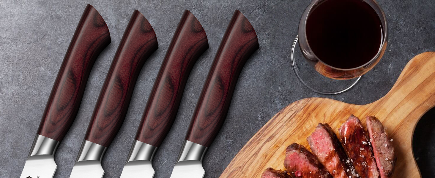 Набір кухонних ножів HOSHANHO (8 шт.) з нержавіючої сталі, професійний японський шеф-ніж, 20 см, з ергономічною ручкою