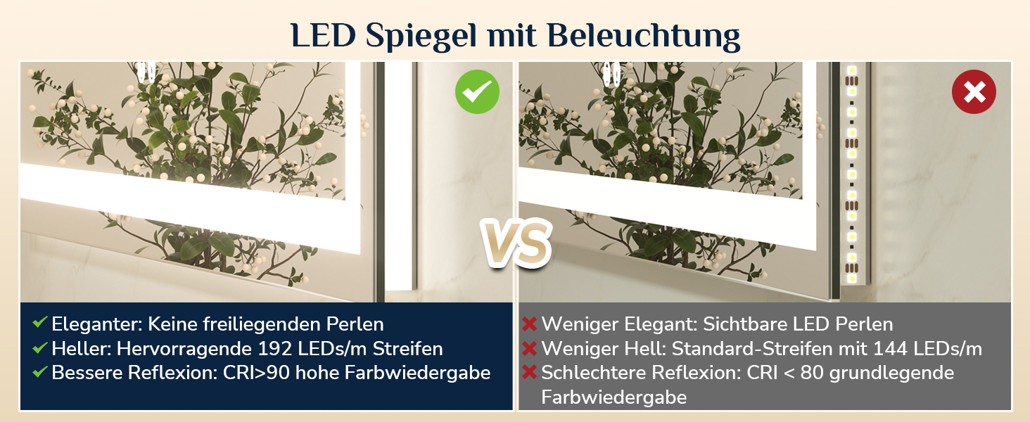 Дзеркало для ванної кімнати Keonjinn з підсвічуванням, чорний металевий каркас 60x80 см, антизапітніння, LED, сенсорне управління, 3 кольори світла, регулювання яскравості, функція пам'яті, настінне дзеркало