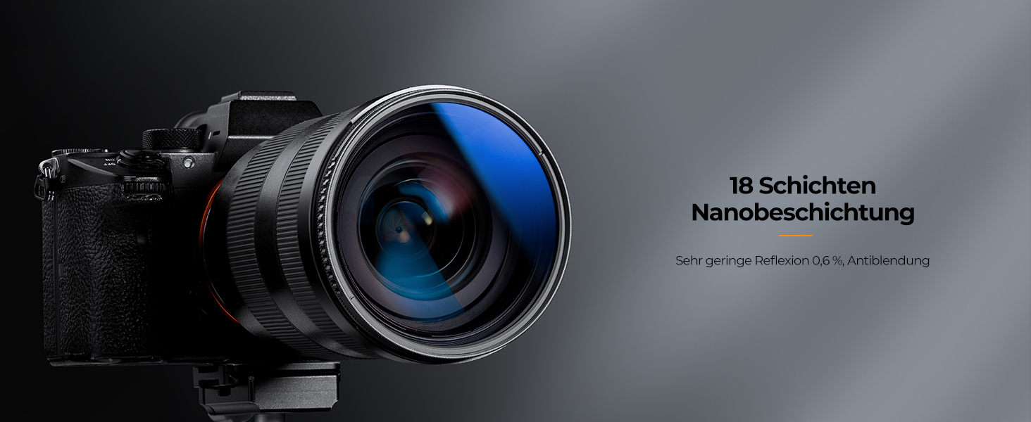 Поляризаційний фільтр K&F Concept 58mm для об'єктивів фото- та відеокамер - CPL фільтр, оптичне скло та алюміній