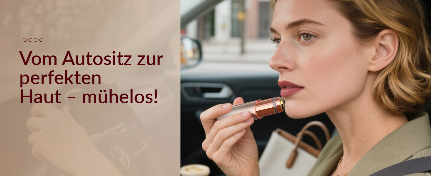 Електричний жіночий епілятор для обличчя: безболісний жіночий тример для швидкої та ніжної скоблення верхньої губи, підборіддя та щік (Золотий)