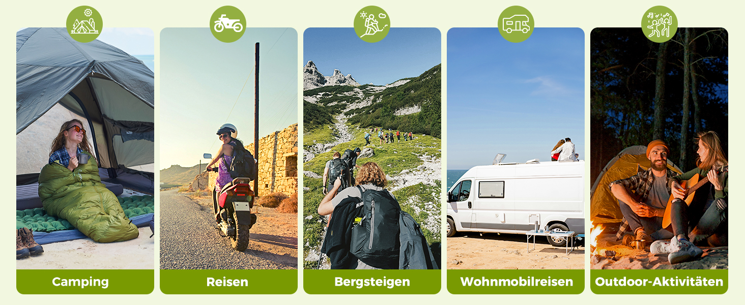 Спальний мішок ATEPA 0°C, чорний, для дорослих, 4-сезонний, водонепроникний, комфортна температура 6°C, межа 1°C, для кемпінгу та подорожей