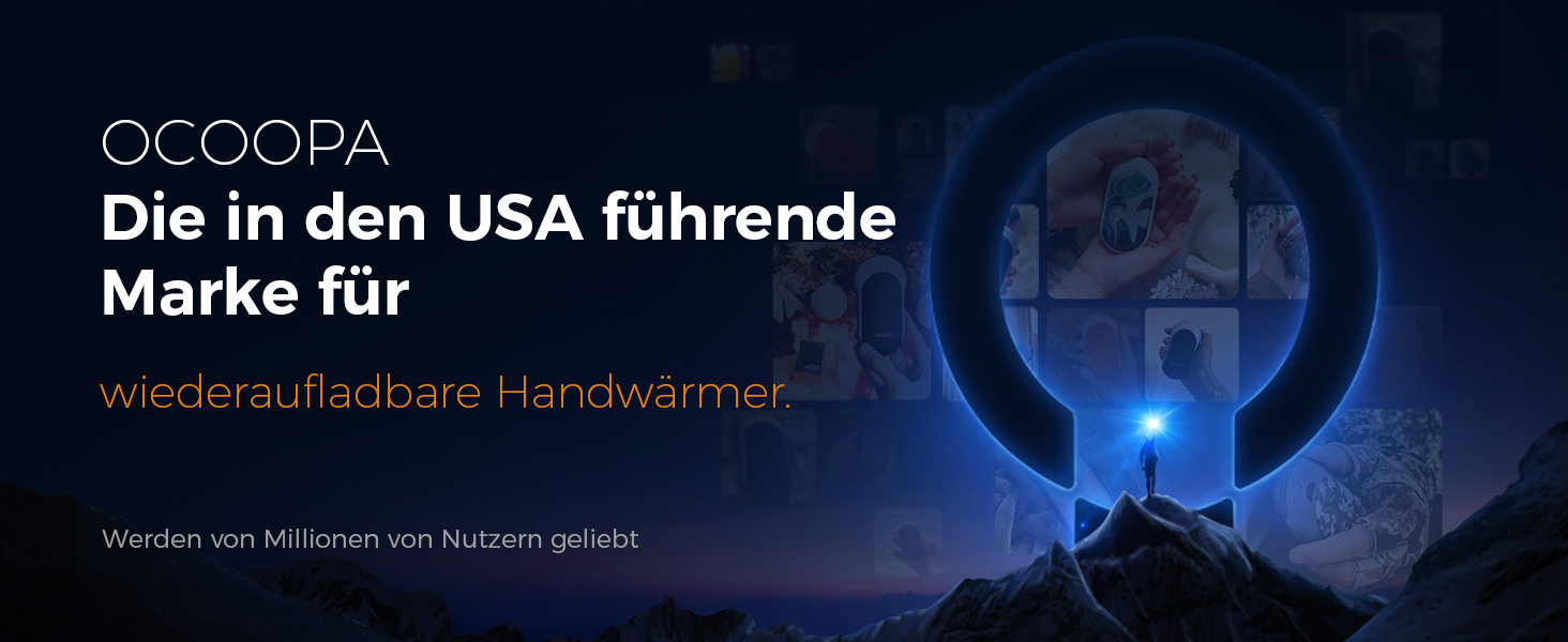 Електричний грілка для рук OCOOPA MagTwins, 10000 mAh, 2 шт., 4 режими нагріву, USB power bank для зими, чорний