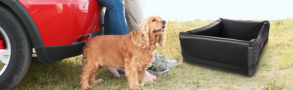 Автокрісло для собак Mayaadi-Home з штучної шкіри, 65x55x25 см, темно-сірий