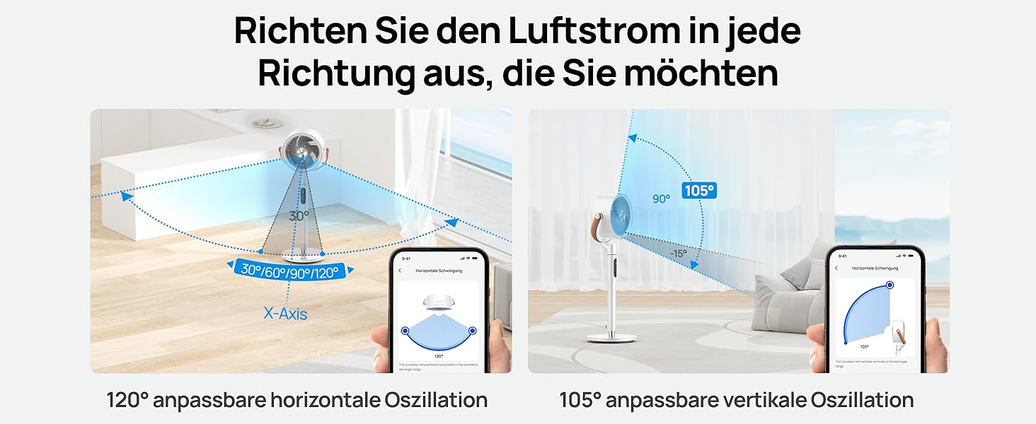 Dreo PolyFan 513S: Тихий розумний вентилятор з широким охопленням та 6 режимами