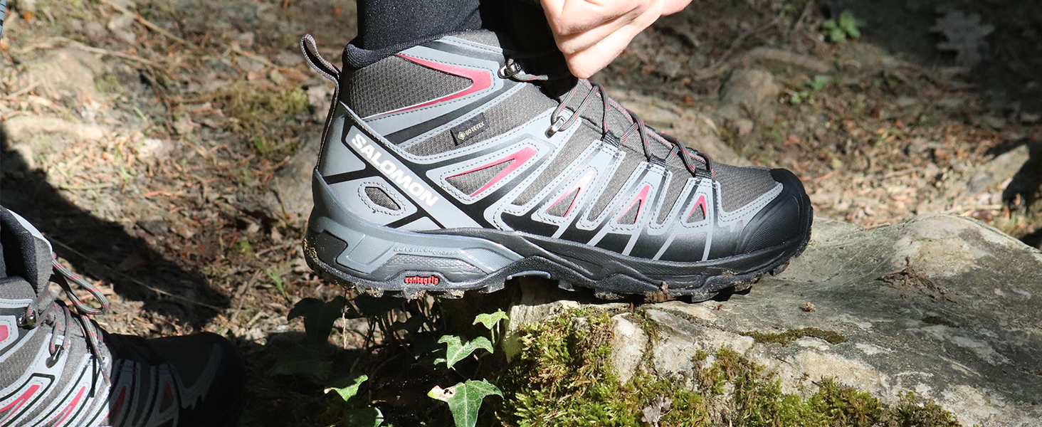 Черевики трекінгові Salomon X Ultra Pioneer Mid Gore-Tex, 42 EU, чорний/магнітний/монумент