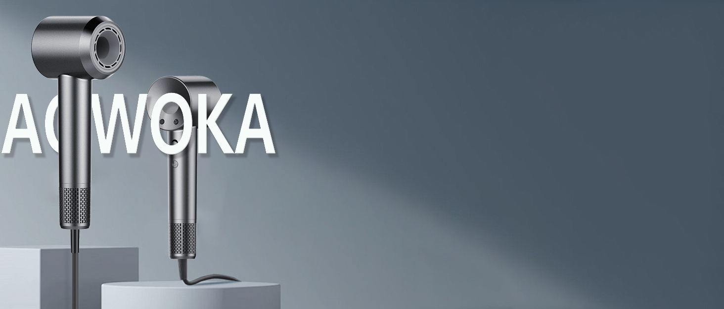 Фен Haartrockner з іонізацією 160 000 об/хв, 200 млн негативних іонів, термоконтроль, з насадкою-дифузором, сірий