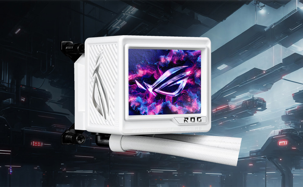 ASUS Prime LC ARGB LCD - Система водяного охолодження CPU з LCD-дисплеєм (2.3 дюйма, Asetek, Daisy-Chain, для Intel LGA 1851, 1700, 1200, 115X, AMD AM5, AM4) 3 вентилятори