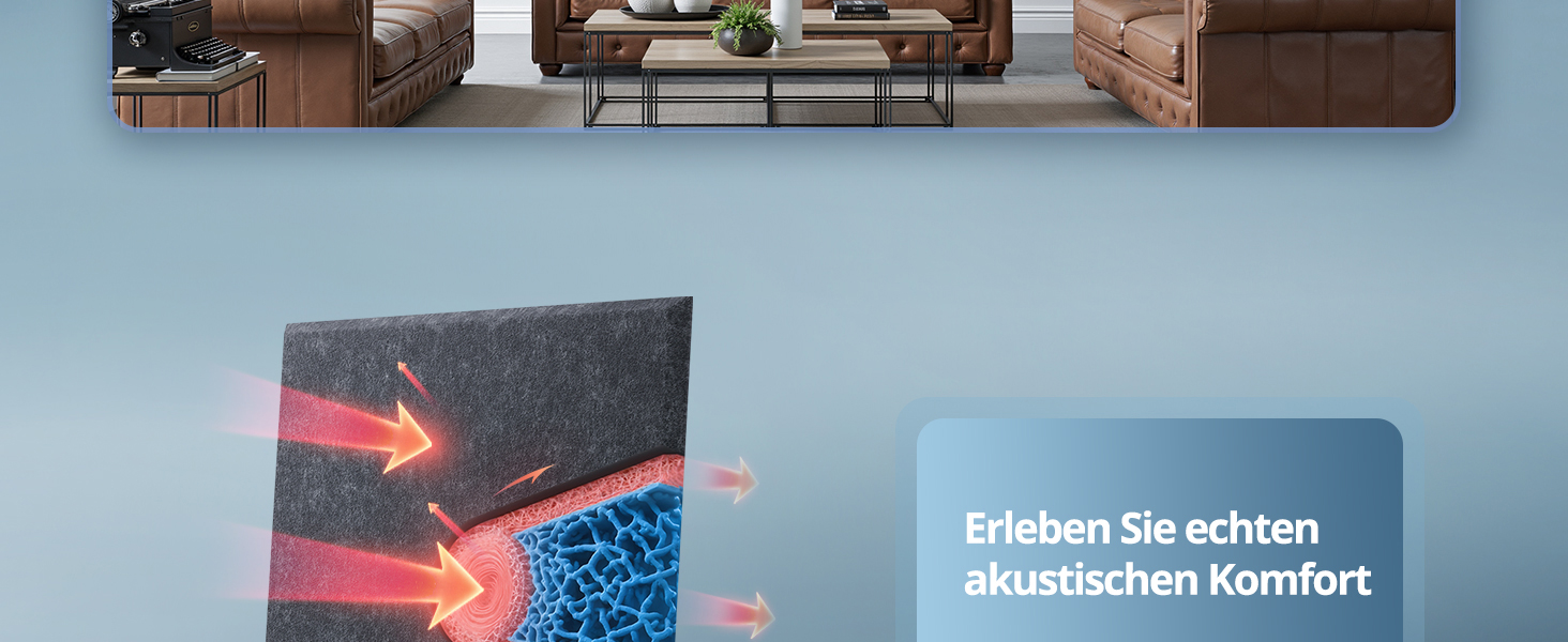 Самоклеючі акустичні панелі з фетру для звукоізоляції стін, стелі та дверей, 12 шт (30x30x0.9 см), 1.08㎡, темно-сірі — шумопоглинаючі плити для студії, вітальні та офісу