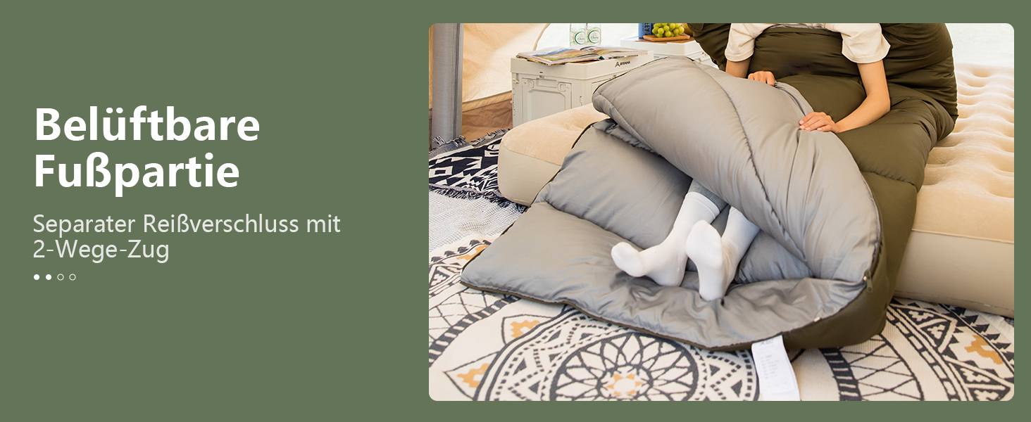 Спальний мішок BISINNA для дорослих: Graphene Polyester, 220x90cm, 4 сезони, водонепроникний, дихаючий, 1.8/2.5kg