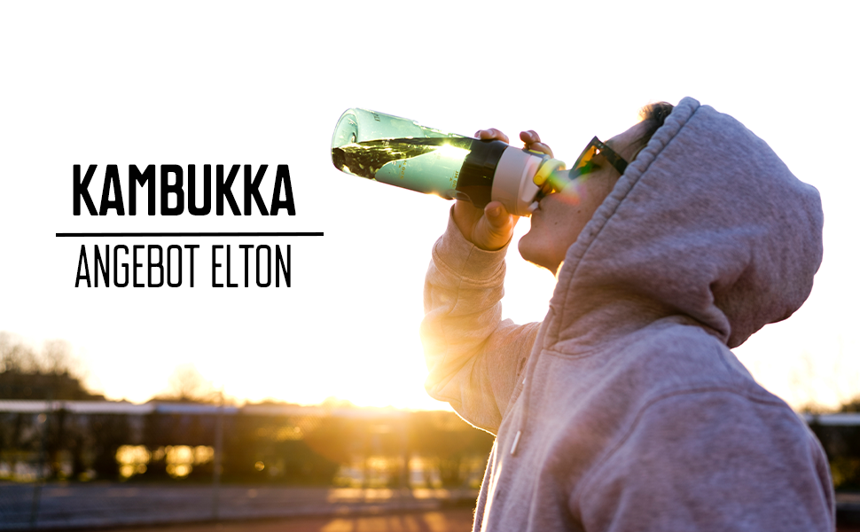 Пляшка для води Kambukka ELTON 500 мл Emerald – ударостійка, стійка до запахів і плям, з мірною шкалою, підходить для миття в посудомийці, зручна для тримання