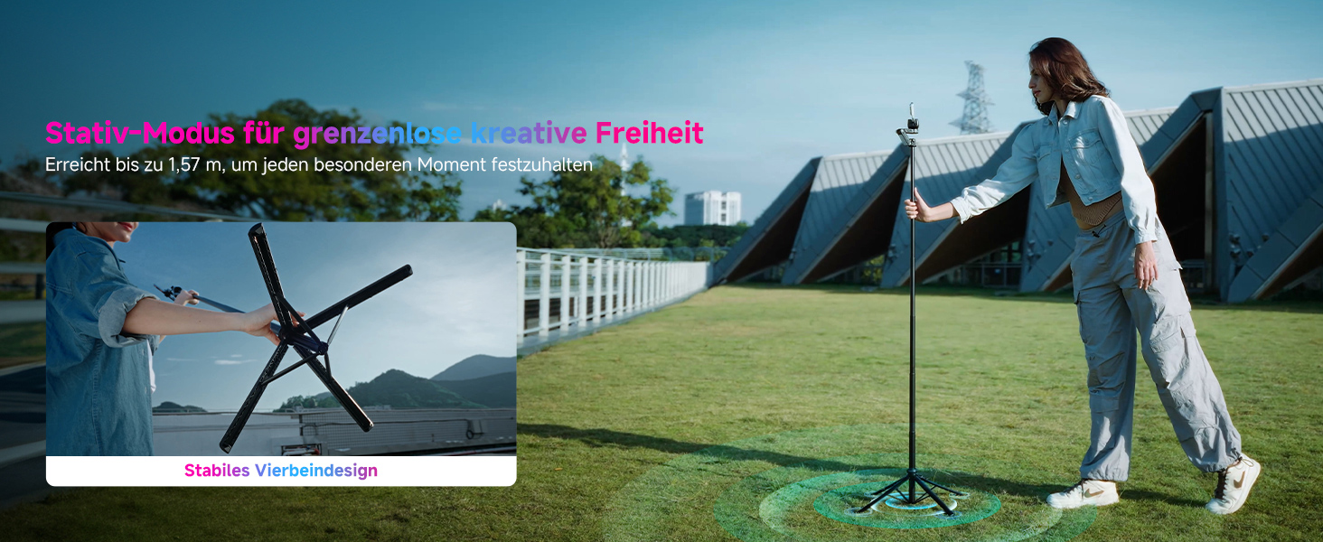 Штатив для смартфона Rollei з автоматичним відстеженням обличчя та стабілізацією відео 360° | Gimbal для TikTok Live Streaming