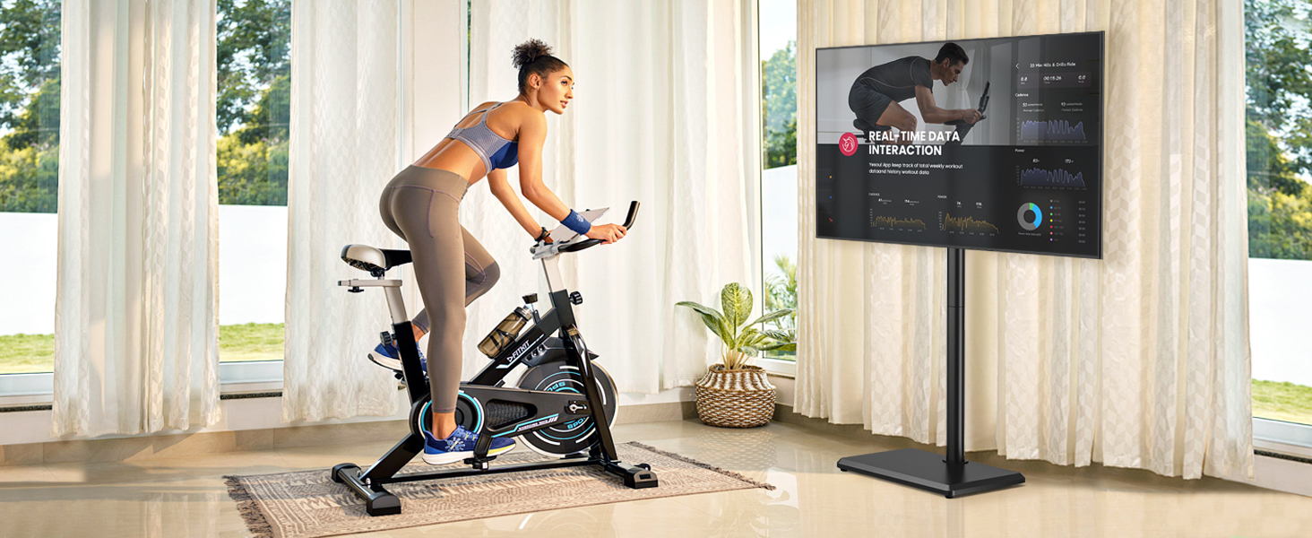 Підставка для телевізора TVON: регульована, поворотна, для діагоналей 32-55 дюймів, VESA 400x400, до 40 кг, чорний