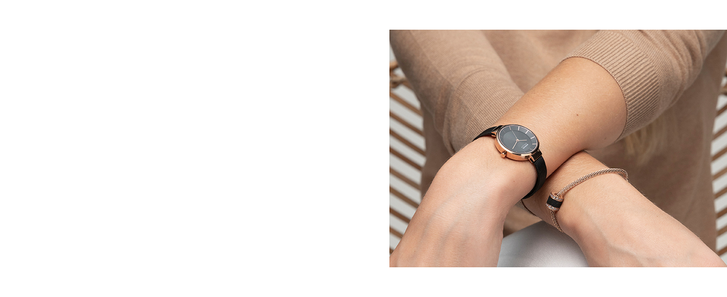 Годинник Bering для жінок Solar | Сонцезахисний годинник з нержавіючої сталі 31 мм, циферблат, браслет Milanais, сапфірове скло, 5 ATM, 14631 (сучасний мінімалізм)