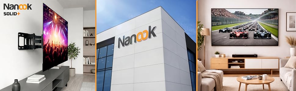 Настінний кронштейн для ТБ Nanook SOLID+ поворотний та нахильний, для телевізорів 40-77 дюймів, VESA 600x400, навантаження до 45 кг, універсальний